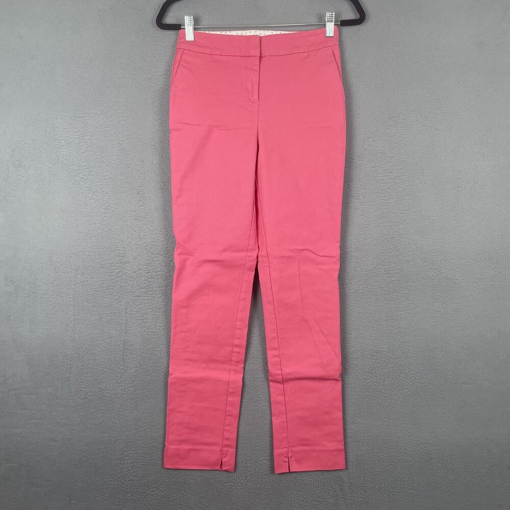Boden Pants Womens US 2R Pink Cropped Slim Fit Stretch Cotton Blend Casual Work